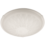 Patterned White Glass With White Clips CF293 Large