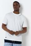 Oversized Slit Hem T-Shirt - L Optic White