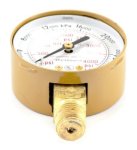 Forney 87727 Oxygen Gauge High Pressure 2-INCH-BY-1 4-INCH Npt 0-4000 Psi