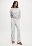 Cotton On Pointelle Rib Pants - Light Grey Marle