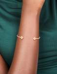 Goldair Gold Plated Cubic Zirconia Clover Wrist Cuff