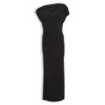 Black Drop Shoulder Trim Dress