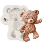 Bear Silicone Fondant Molds Bear Candy Chocolate Mold For Teddy Bears Cake Decoration Cupcake Topper Chocolate Candy Polymer Cla