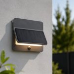 Aleta Solar LED Wall Light With Pir Sensor Dark Grey