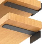 Starunder 6 Pack Floating Shelf Brackets 14 Inch Heavy Duty Industrial Shelf Bracket Black Metal L Brackets For Shelves Support