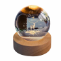 8CM 3D Crystal Ball Night Lamp USB Powered Glass Ball