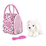 - Pink Polka Dot Print Bag With Maltese Pup