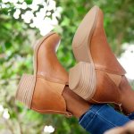 Yada Leather Ankle Boot - Caramel - 8