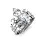 DESTINY 925 Sterling Silver Lee Princess Tiara Set With Swarovski Crystals- O
