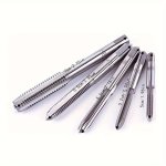 Stainless Steel 5-PIECE Tap And Die Set - Slotted Drive Right Hand Threading Round Head Partially Threaded Screws For Wood Flang
