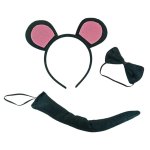 Black Mouse Head Set W Tail - Factory Plaza
