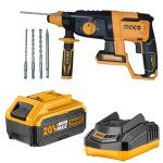 Ingco - Cordless Rotary Hammer Drill With Charger + Battery Pack - 4.0AH
