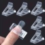5Pcs Nail Tip Clips Poly Gel Nail Forms Nail Extension Gel Quick Building Nail Tips Nail Clamps Poly Gel Nail Kit For False Nail