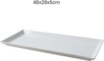 Platter 46X28X5CM Rectangular White Tray