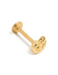 Goldair Gold Plated Surgical Steel Sundial Shell Single Flat Back Stud