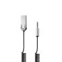Bluetooth 5.3 Wireless Audio Receiver With Built-in MIC & Spiral Aux Cable