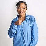 Verbe Womens Hooded Windbreaker – Ice Blue