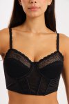Branded Ladies Push Up Corset Bra Black