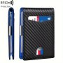 Minimalist Multi Functional Slim Wallet For Men Card Holder Money Clip RFID Blocking Stylish Bi-fold PU Leather Wallet
