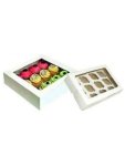 12 Cupcake White Boxes Incl Inserts 10 Pack