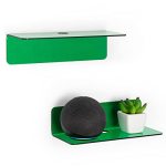 Oaprire Wall Mount Shelves Set Of 2 For Bedroom Bathroom Kids Room & More - Drill Free Acrylic Shelf With Cable Clips Waterproof