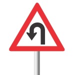 Hairpin Bend Left Road Sign W207