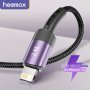 Heemax 2.4A Fast Charging USB Cable For Iphone 14/13/12/11 Pro MAX/X/XS/XR/SE/8/7/6 Plus And For Ipad - Durable Sync And Charge Cord 1PC