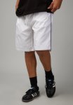 Baggy Street Short - White black Piping