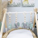 Baby Gym Themed Dangles Ellie And Leaf Green