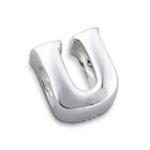 A3 - 925 Sterling Silver Letters Or Initials European Charm Beads From A-z - U - Available On 7-14 Day Back Order