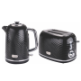 Ultimum 1.7L Chrome Coated Kettle & Two Slice Toaster Set - Black&silver