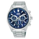 LORUS Sports Men& 39 S Quartz Chronograph Watch Dark Blue Sunray Dial
