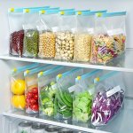 10 15 20PCS Storage Bags Zippered Fresh-keeping Bag Food Sorting Storage Bag Food Preservation Sealed Bag For Fruit Grain Vegeta