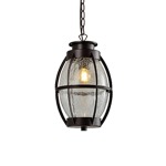 Outdoor Metal And Glass Pendant Light