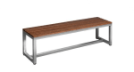 Super Bench With Stainless Steel Frame: Wooden Decking Seat – BENCH05SS