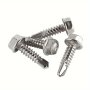 8 Hexagon Stainless Steel Self Drilling Screws 100 Pieces 410 Stainless Steel Self-drilling Screws Set 8 1/2" 3/4" 1" Hexagon Stainless Steel Self Drilling Screws For Metal Repair.