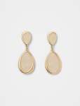 Dottie Stone Drop Earrings - 0 Gold white