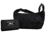 Fino SK2011BK+K104-093 Faux Leather Shoulder Bag And Purse Set