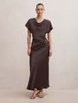 Ada Grown On Sleeve Maxi Dress - 16 Dark Chocolate