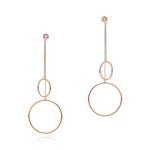 Two Part Celestial Earrings - 18KT Rose Gold Vermeil