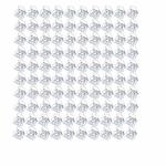 100 Pieces-pack MINI Hair Claw Clips Plastic Claws Pins Clamps Small Jaw For Girls And Women Gifts 1.0CM Clear