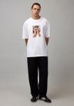 Oversized Music Merch T-Shirt - Lcn Wmg White burna Hands