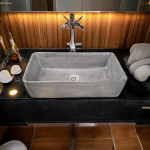 Aquatina Charcoal Concrete Basin 47 X 23.5 X 12CM