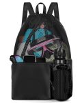 Brotou Swim Bag Beach Backpack With Wet Pocket Mesh Drawstring Bags For Swimming Gym