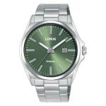 LORUS Sports Men's Quartz Watch Stainless Steel Dry Green Sunray Dial
