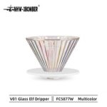 Coffee Accessories Glass Coffee Dripper filter Cone Pour Clear-color