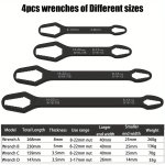 1PC 4PCS 3-22MM New Multi-functional Double Head Wrench Household Tools Universal Self-tightening Adjustable Special-shaped Wren