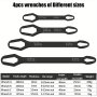 1PC/4PCS 3-22MM New Multi-functional Double Head Wrench Household Tools Universal Self-tightening Adjustable Special-shaped Wrench Portable Hand Tools