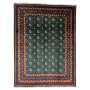 Gorgeous Green Bokhara Design Handmade Afghan Wool Carpet - 192 X 145 Cm