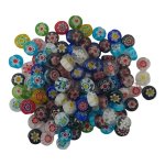Millefiori Mosaic Glass Jewellery Beads 125 Pieces
